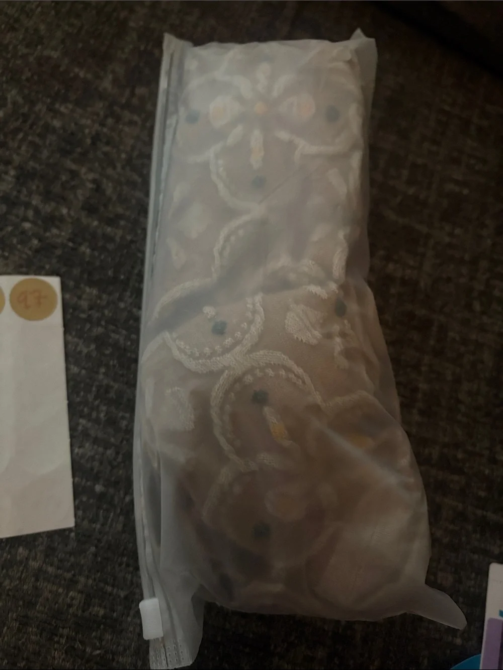 Embroidered Floral Crew Socks - Olive, Taupe, Gray, Mustard 5pc women’s new